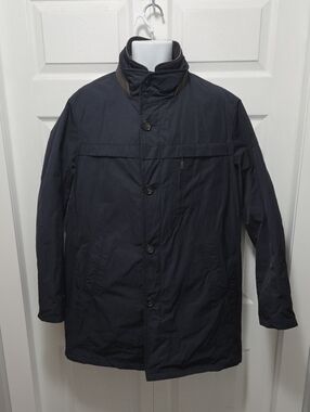 Bugatti 42R Navy Blue Men's Coat with Stand Collar Water Repellant